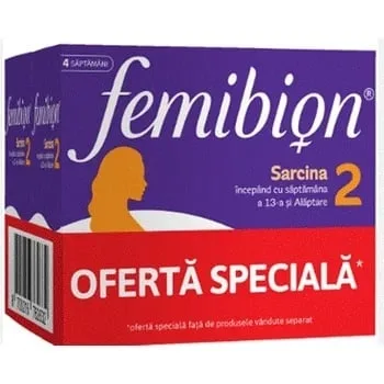 Femibion Sarcina si Alaptare 2 Duo Pack, 56 comprimate, Dr.Reddys — preț și oferte