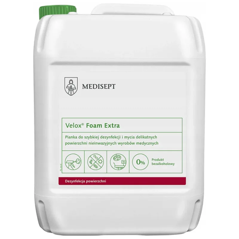 Medisept Velox Foam Extra, spumă pentru curățarea și dezinfectarea suprafețelor, 5 l — preț și oferte