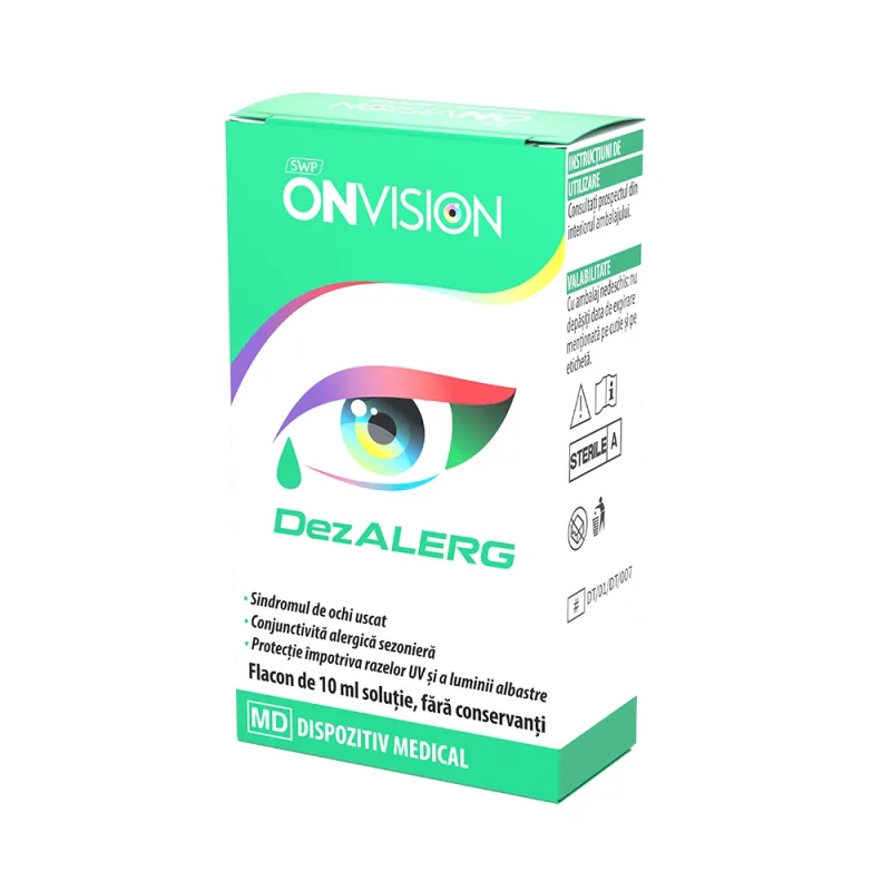 Solutie oftalmica pentru ochi uscati Onvision Dezalerg, 10 ml, Sun Wave Pharma — preț și oferte
