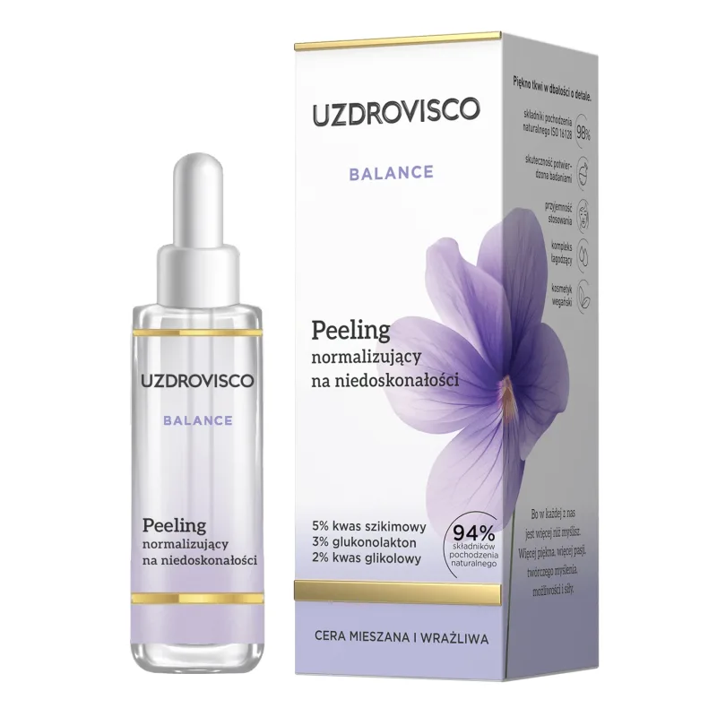 Uzdrovisco Balance, scrub normalizator pentru imperfecțiuni, 30 ml — preț și oferte