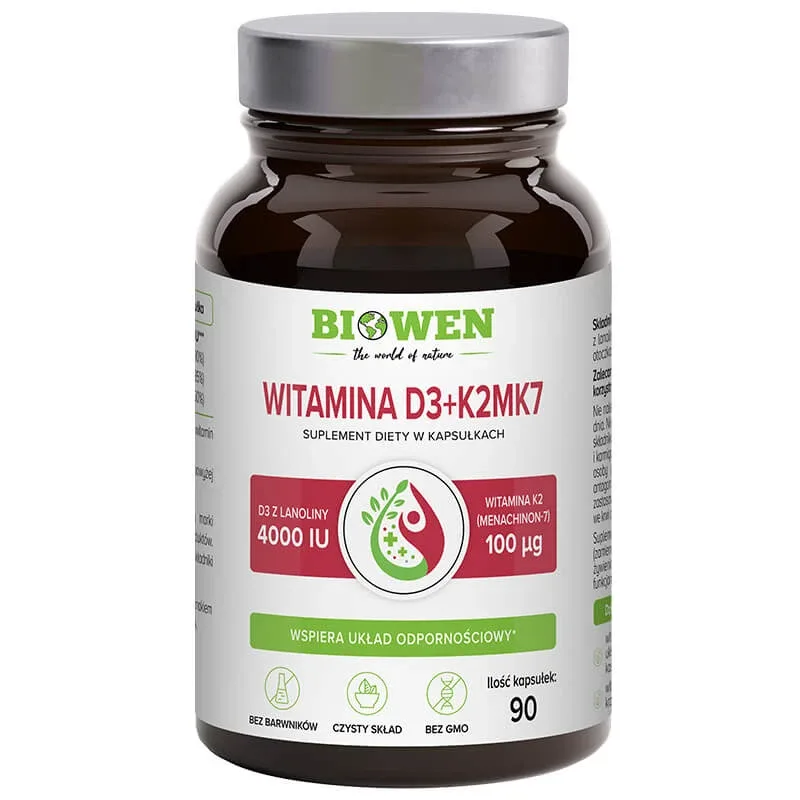 Biowen Vitamine D3 + K2MK7, 90 capsule — preț și oferte