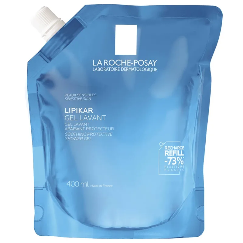 La Roche-Posay Lipikar, gel de curățare delicată pentru față și corp, piele sensibilă, 400 ml — preț și oferte