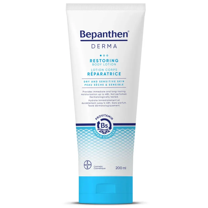 Bepanthen Derma Restoring, loțiune de corp hidratantă și revitalizantă, 200 ml — preț și oferte