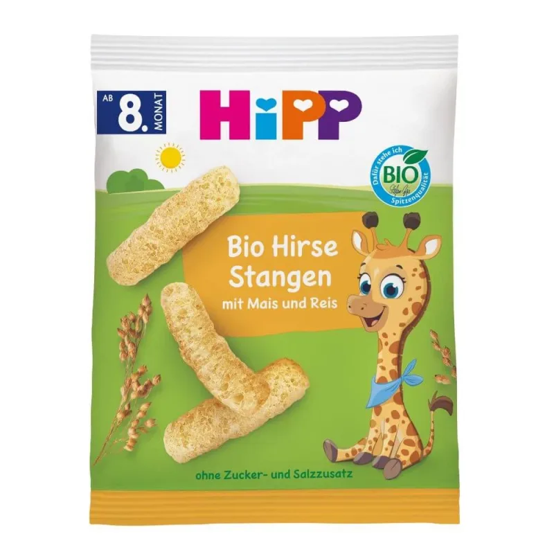 Pufuleti Bio din mei cu porumb si orez, 30 g, Hipp — preț și oferte