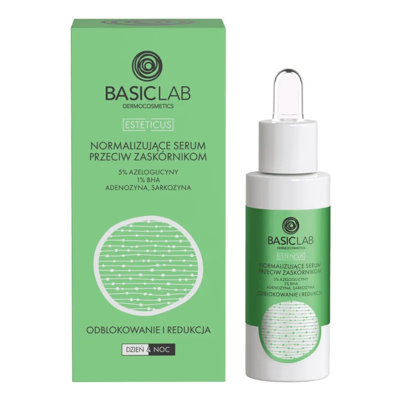 BacisLab Esteticus, ser normalizator împotriva punctelor negre cu 5% azeloglicină și 1% BHA, 30 ml BasicLab — preț și oferte