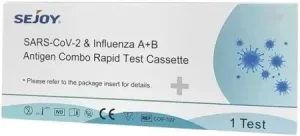 Test rapid COMBO Gripa A+B si Covid, Sejoy, 1 test/cutie