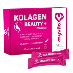 MyVita Kolagen Beauty+, aromă de citrice, 10 g x 30 pliculețe