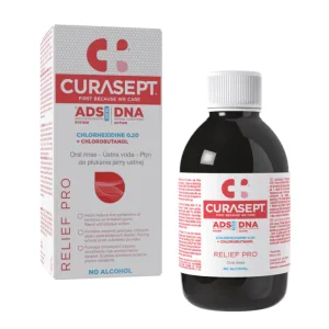 Curasept ADS DNA 220 Relief Pro, apă de gură cu clorhexidină 0,20% și clorobutanol, 200 ml