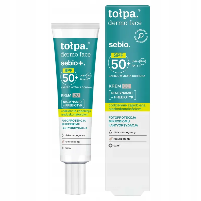 Tolpa Dermo Face Sebio+, CC cremă de zi, SPF 50+, 40 ml — preț și oferte