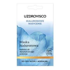Uzdrovisco Hyaluronic Saturation, mască hialuronică, piele uscată și normală, 2 x 5 ml