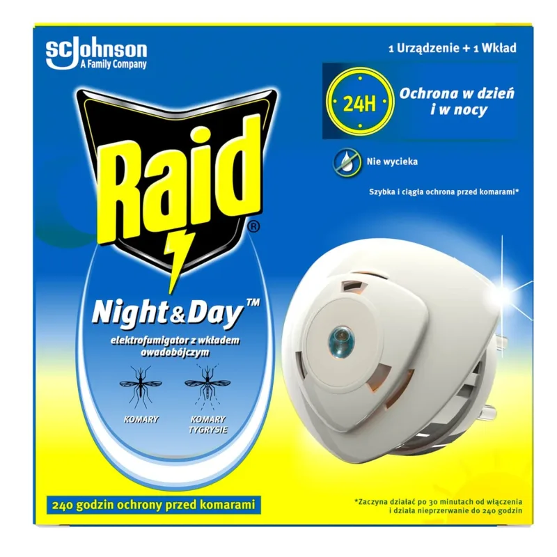 Raid Night & Day insecticid electrofumigator cu cartuș înlocuibil, Johnson & Johnson — preț și oferte