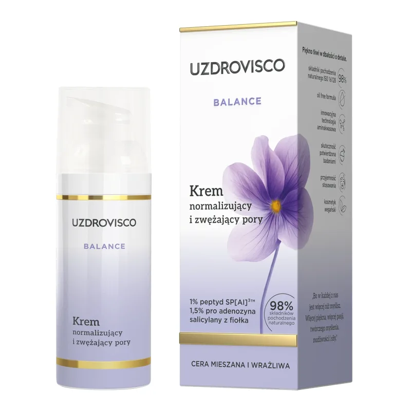 Uzdrovisco Balance, cremă normalizantă și de strângere a porilor, 50 ml — preț și oferte