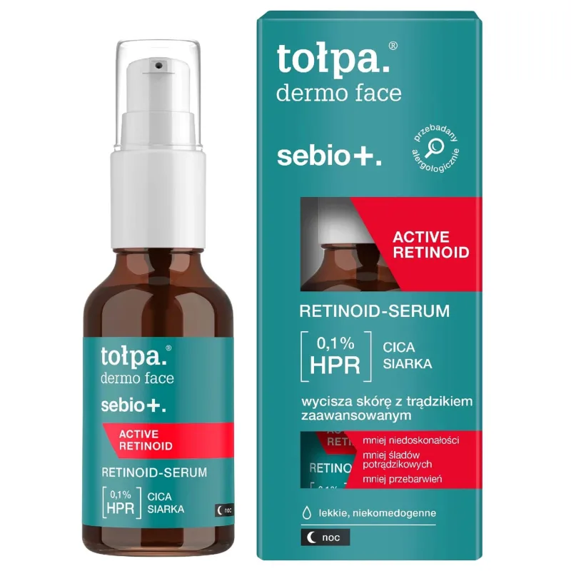 Tolpa Dermo Face Sebio+ Active Retinoid, ser de noapte retinoid, 30 ml — preț și oferte