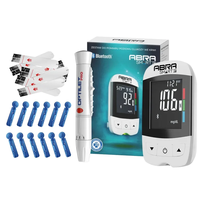 Abra Smart BT, kit glicemie, glucometru + accesorii — preț și oferte