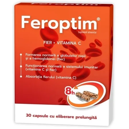 Feroptim Retard, 30 capsule cu eliberare prelungita, Zdrovit — preț și oferte