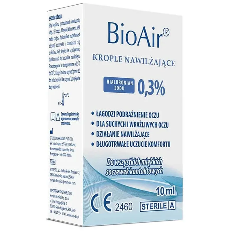 BioAir Picături hidratante pentru ochi, 10 ml — preț și oferte