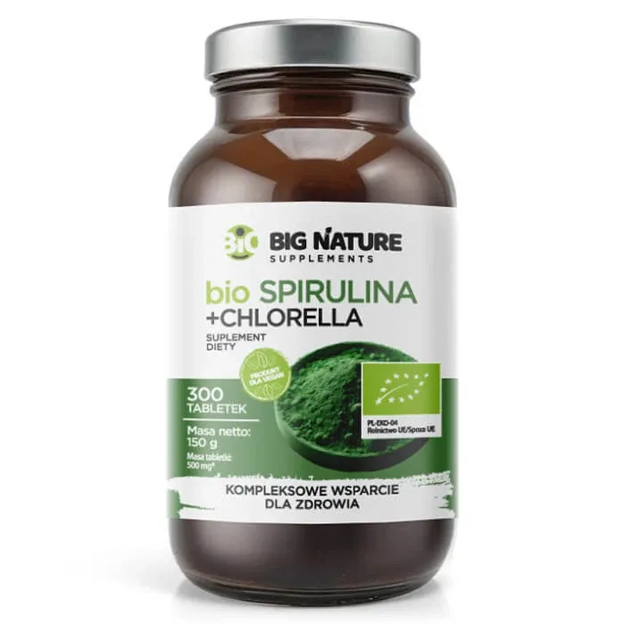 Big Nature Bio Spirulina + Chlorella, 300 comprimate — preț și oferte