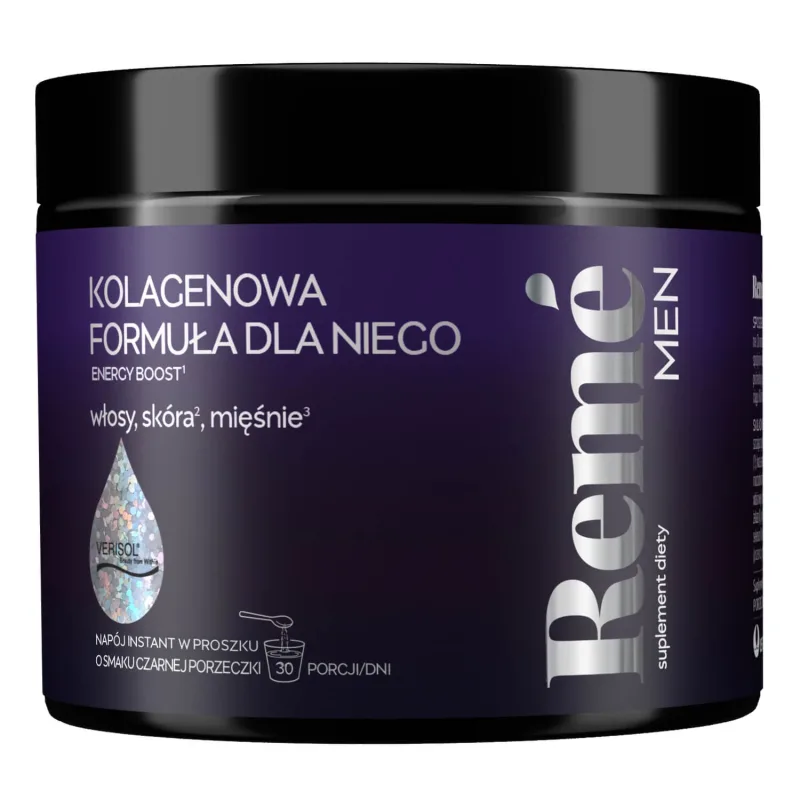 Reme Men Collagen Formula pentru bărbați, aromă de coacăze negre, 150 g USP — preț și oferte