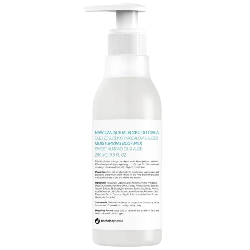 Botanicapharma, lapte de corp hidratant, ulei de migdale dulci și aloe vera, 250 ml — preț și oferte