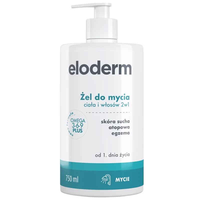 Eloderm, gel de spălare pentru corp și păr 2în1, din ziua 1, 750 ml — preț și oferte