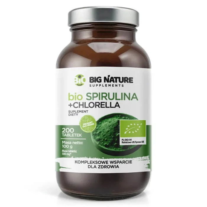 Big Nature Bio Spirulina + Chlorella, 200 comprimate — preț și oferte