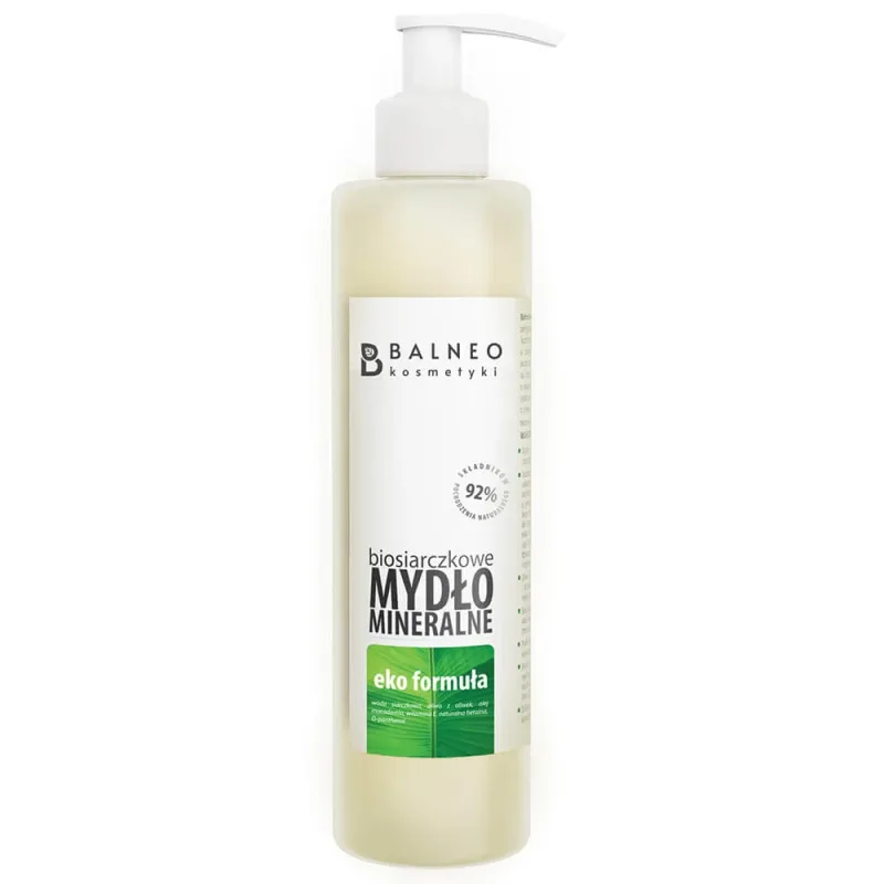 Săpun lichid mineral cu biosulfură Balneokosmetyki, 250 ml, Malinowe Hotele — preț și oferte