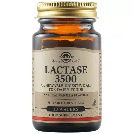Lactaza 3500, 30 comprimate masticabile, Solgar — preț și oferte