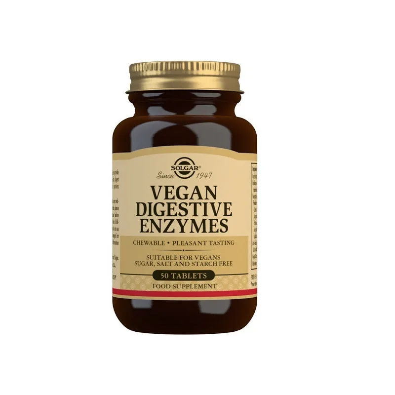 Enzime digestive pentru Vegani, 50 tablete, Solgar — preț și oferte