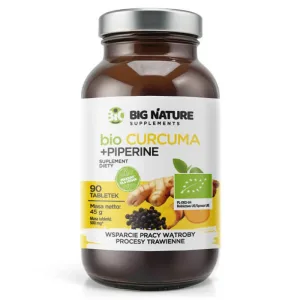 Big Nature Bio Curcuma + Piperine, 90 comprimate
