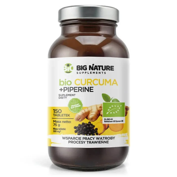 Big Nature Bio Curcuma + Piperine, 150 comprimate — preț și oferte