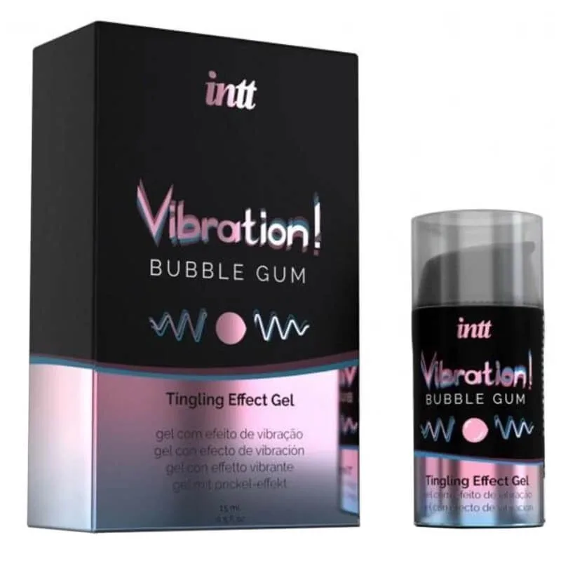 Intt Vibration!, gel stimulant cu efect de vibrație, gumă cu bule, 15 ml — preț și oferte