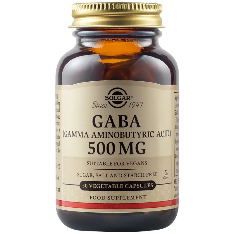 GABA 500 mg, 50 capsule vegetale, Solgar — preț și oferte
