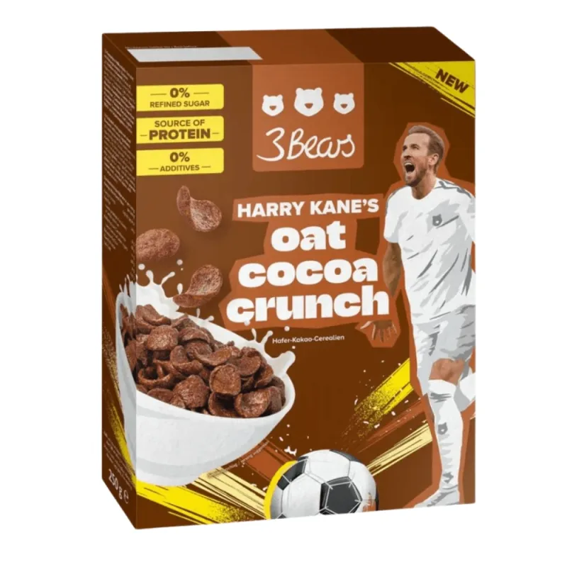 Fulgi de ovaz cu cacao Harry Kane, 250 g, 3Bears — preț și oferte