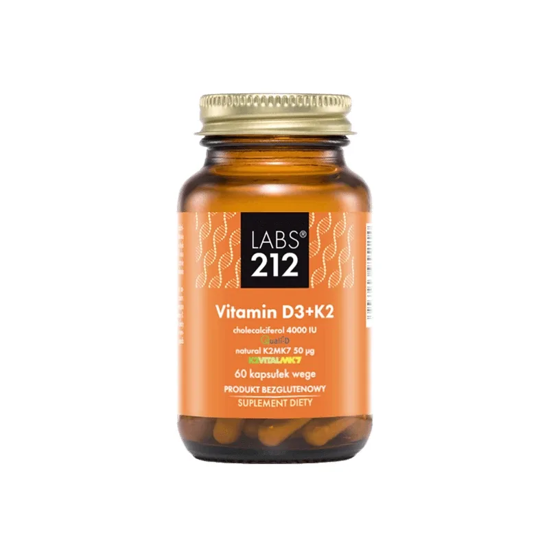 Labs212 Vitamina D3 + K2 MK7, 60 capsule — preț și oferte