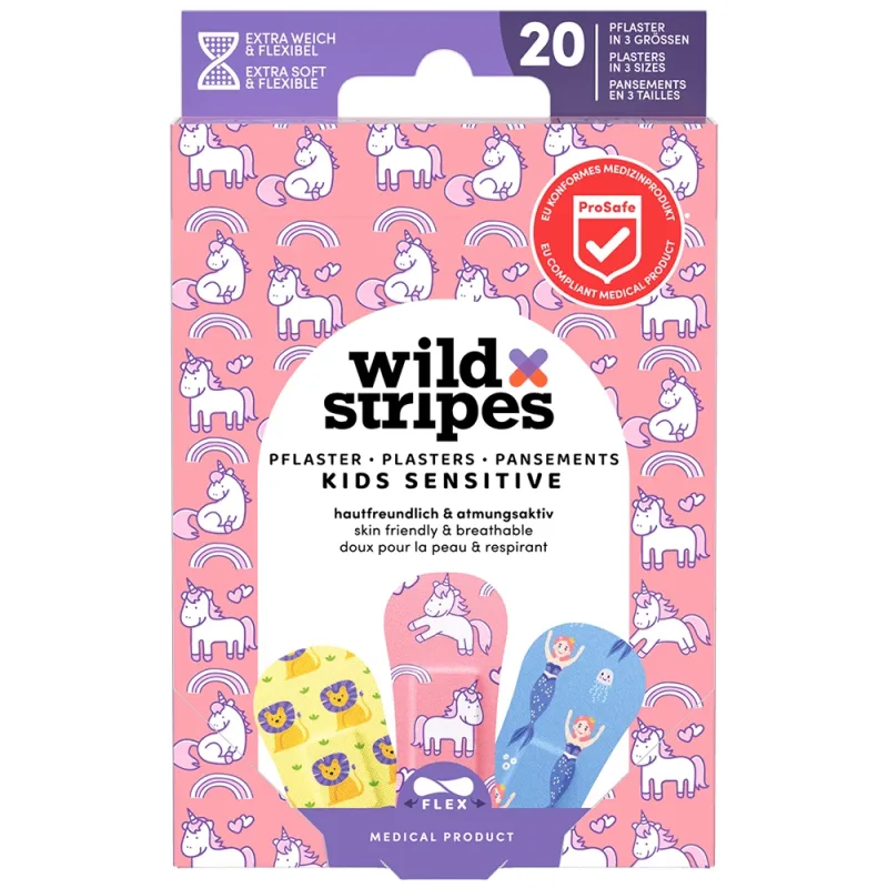 Wild Stripes Kids Sensitive, plasturi Fantasy, 20 bucăți — preț și oferte