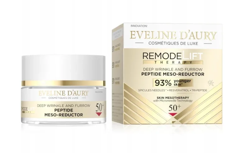 Eveline D'Aury RemodeLift Therapy Peptide meso-reducător pentru riduri adânci și linii fine 50+, 50 ml — preț și oferte