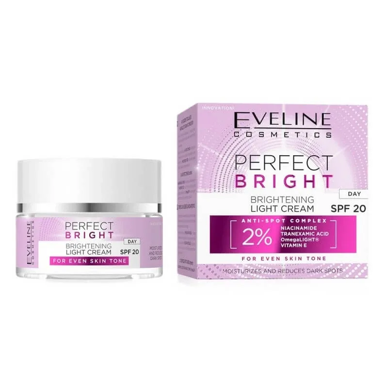 Eveline Cosmetics Perfect Bright Brightening Light Day Cream SPF20, 50 ml — preț și oferte