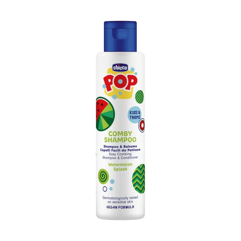 Sampon si balsam de par 2 in 1 Chicco POP, Pepene rosu, 250 ml, Chicco — preț și oferte