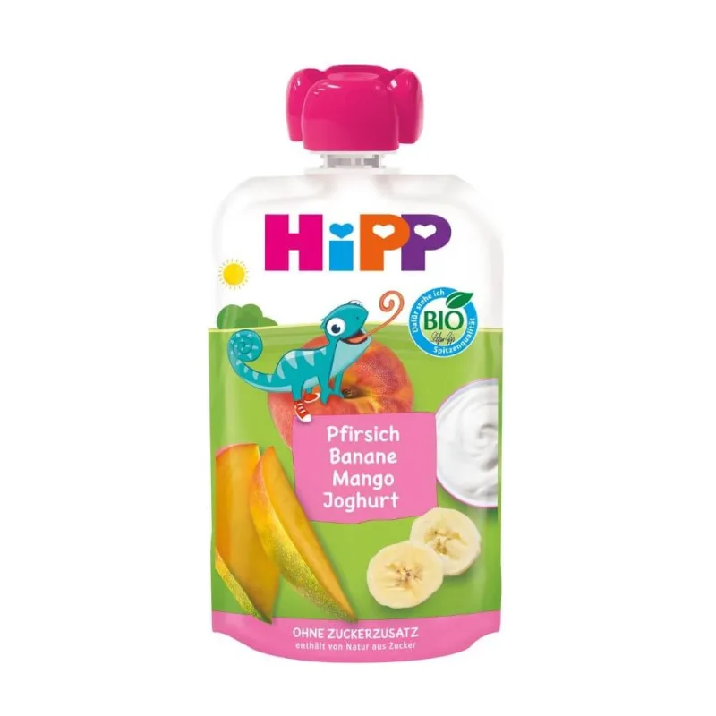 Piure Bio de banane, mango cu iaurt, 100 g, Hipp — preț și oferte