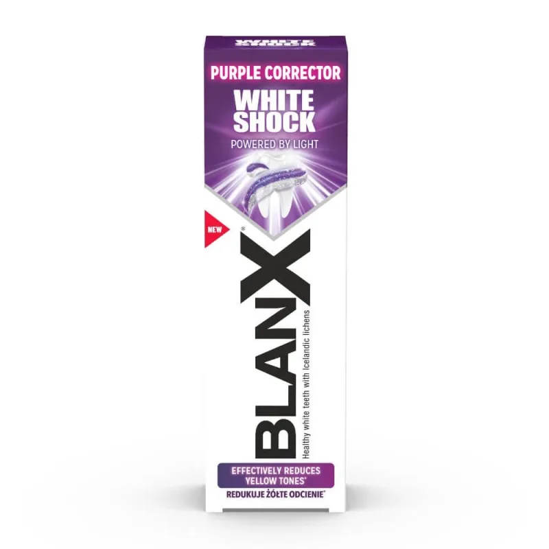 Pasta de dinti pentru albire White Shock Purple, 75 ml, Blanx — preț și oferte