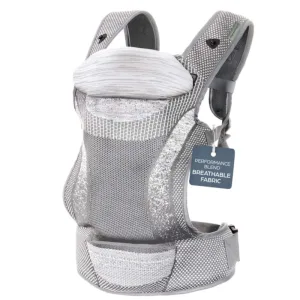 Marsupiu din material tricotat cu 3 pozitii Inspire, 3,5-15 kg, Gri, Dreambaby