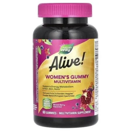 Jeleuri pentru femei Alive Women's Gummy Multivitamin, 60 bucati, Secom — preț și oferte