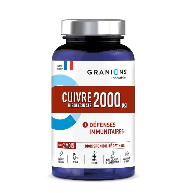 LGN Cupru Bisglicinat 2000 mcg, 60 capsule – Granions — preț și oferte