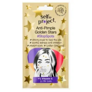 Plasturi in forma de stele aurii anti cosuri, 16 bucati, Selfie Project