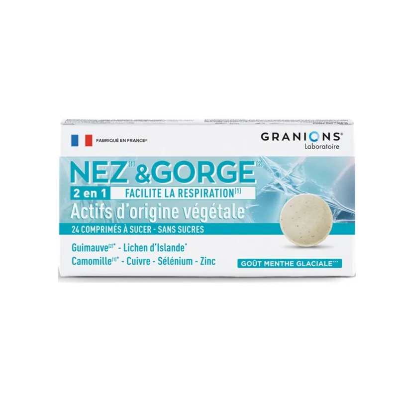 Granions LGN Comprimate supt mentolate Nas-Gat, 24 tablete — preț și oferte
