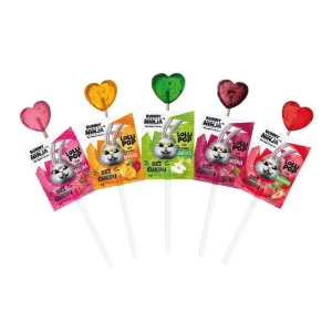 Bunny Ninja Lolli Pop, acadea cu fructe, 6 g
