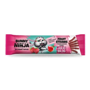 Paie de fructe Bunny Ninja, gustare de fructe, mere-fraamure, 16 g