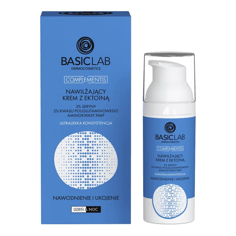 BasicLab Complementis, cremă hidratantă cu ectoină, hidratare și calmare, textură ultraușoară, 50 ml — preț și oferte