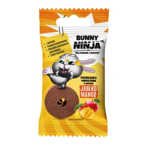 Bunny Ninja Fruit Rolls, gustare cu fructe, aromă de mere-mango 15 g