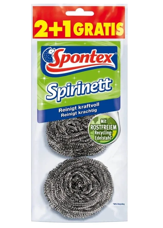 Spontex, Burete de curățat suprafețe din oțel inoxidabil, 3 bucăți — preț și oferte